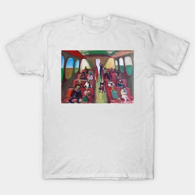 Red seats train T-Shirt by diegomanuel